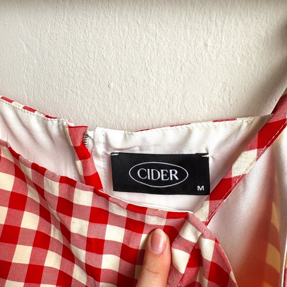 CIDER Gingham Bustier Top with Bows - Medium - Picture 4 of 6